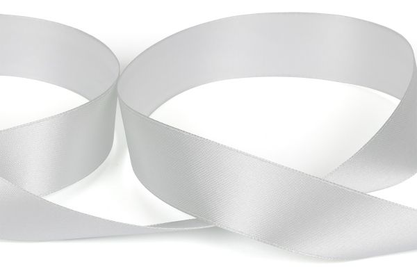 Лента атласная 1-сторонняя 25.0 мм / 33±2 метра, №518L(14-4104) серый, Gamma