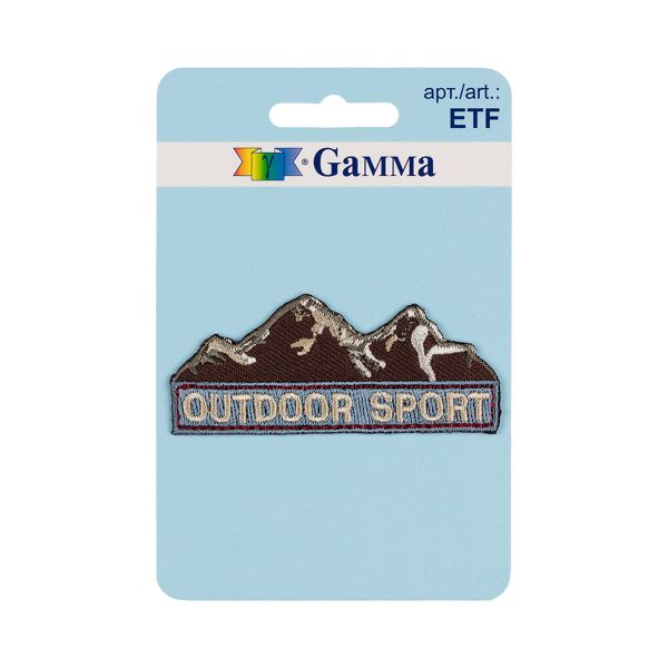 Термоаппликация №02, 1 шт, 01-205 OUTDOOR SPORT 2.8х6.5 см, Gamma ETF