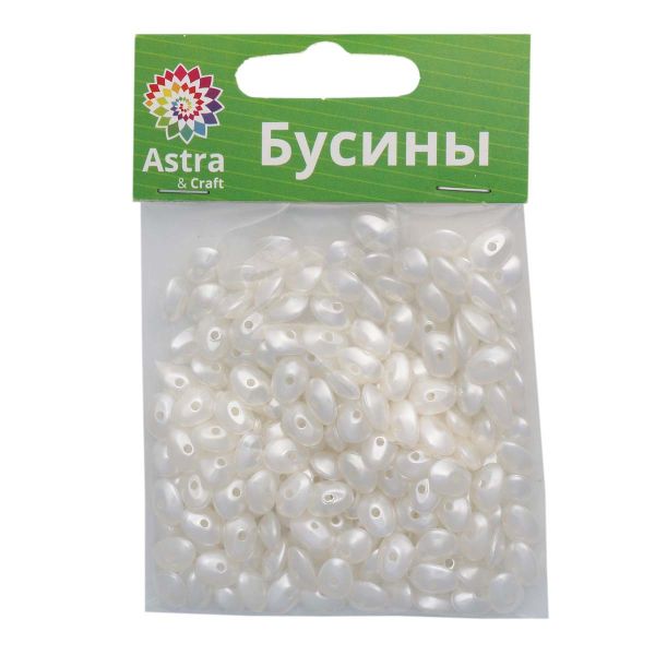 Бусины пластик 3724№, 6х8 мм, 175 шт, Астра