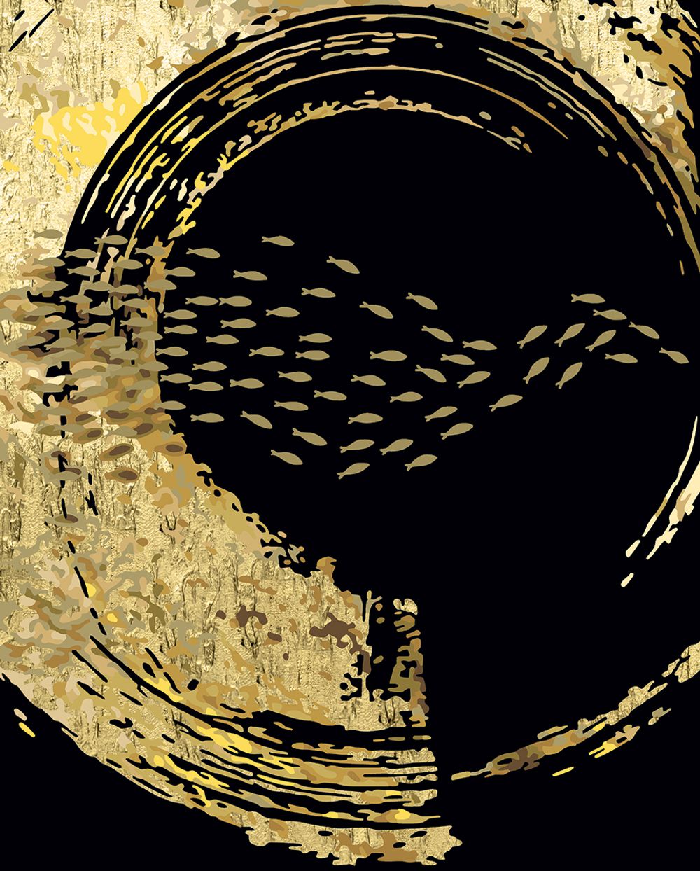 Картина по номерам Фрея PNB/PLPT-221, Сверкающий вихрь, (с поталью) 50х40 см