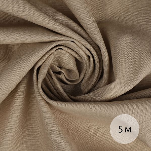 Льняная ткань 200 г/м², 140 см / 5 метров, TBY.Li.1009.05.5, цв.05 св.бежевый