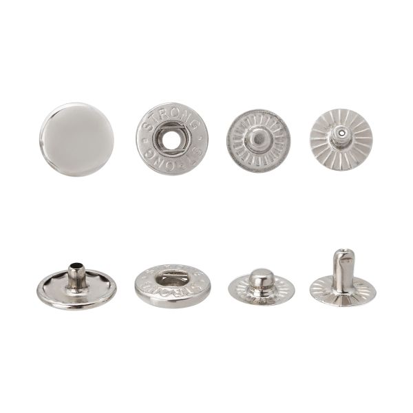 Кнопка Альфа (S-образная) ⌀12.5 мм, (№54), СТАЛЬ, никель, ≈144 шт