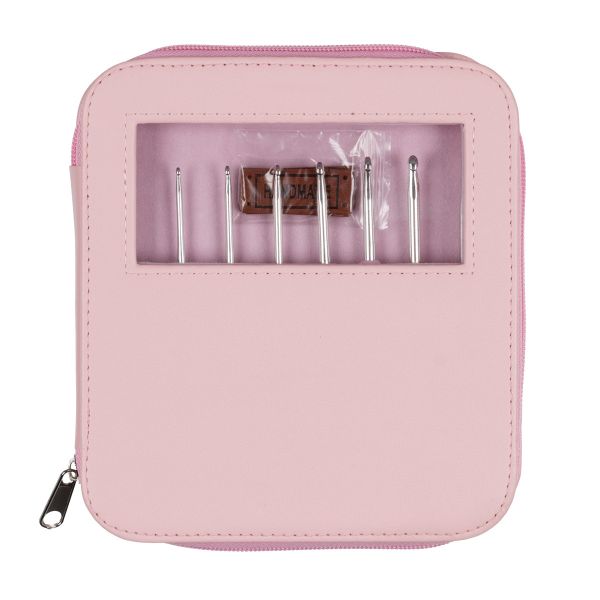 Набор крючков для вязания ⌀2.0-6.0 мм, 14 см, алюминий в пенале /2; 2.5; 3; 3.5; 4; 4.5; 5; 6 мм/, Gamma CHP-01