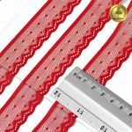 Кружево стрейч (эластичное) 25 мм / 5 метров, TBY.8028, цв.SD163 красный, Kruzhevo