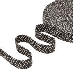 Стропа (ременная лента) 40 мм / 45.72 метра, [48.20 г/пог.м], с принтом эластичная, ZH874 бежевый/черный, 3Al294