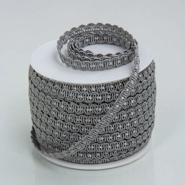 Тесьма отделочная 8мм / 40м (09 серый), 07-8021