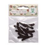 Оленьи рожки 3,2смх2,5см, пластик, уп/2пары, коричневый