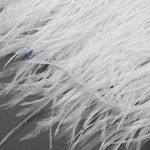 Перья на ленте декоративные Страус FBY-15-01 15см белый уп.2м