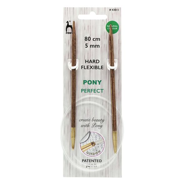 Спицы круговые Pony Perfect ⌀5.0 мм, 80 см, дерево, 43011