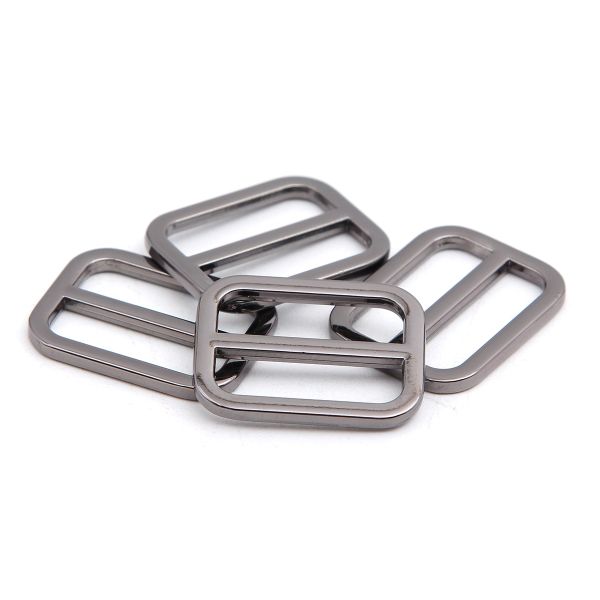 Рамка регулировочная металл литая 20 мм /25х19 мм, ⌀2.5 мм/, чер.никель, 4 шт