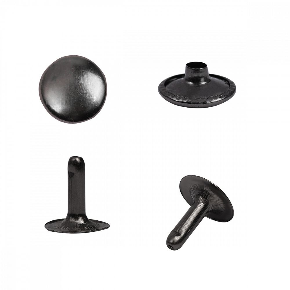 Хольнитены односторонние сталь 12х12 мм, №123, TBY.5112 цв. черный никель уп. 1000 шт, TBY