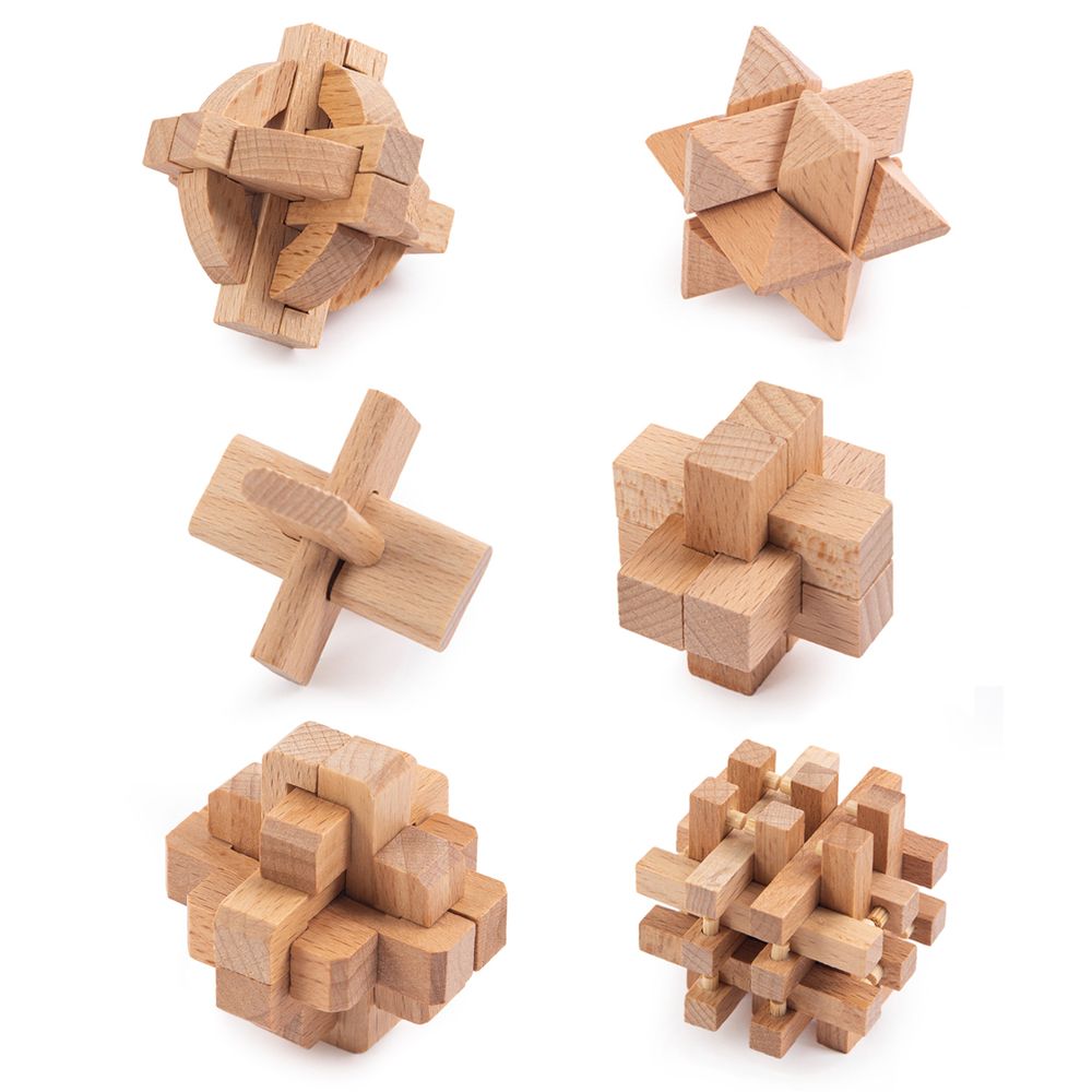 Набор Головоломок деревянных, 1 шт, №2 55 элемент, Delfbrick DLS-23