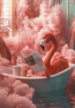 Пазл 1000 элементов, PZL-1000/82 Фламинго на релаксе, Фрея