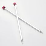 Спицы прямые Knit Pro Nova cubics 7 мм / 30 см, никелированная латунь, серебристый, 2 шт, 12283
