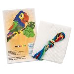 Набор для вышивания нитками РС Студия, Попугай 11х11 см