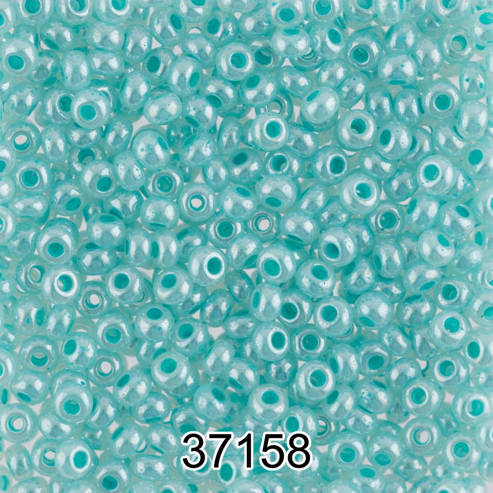 Бисер Preciosa круглый 10/0, 2.3 мм, 500 г, 37158 (Ф038) бирюзовый
