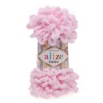 Пряжа Alize (Ализе) Puffy / уп.5 мот. по 100 г, 9м, 031 детский розовый А
