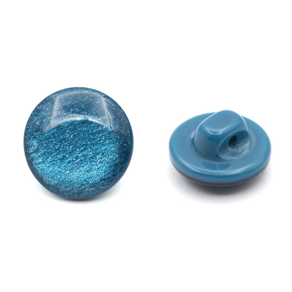 Пуговицы на ножке 18L (11мм), пластик (col.06 бирюзовый), 72 шт, CR P-45