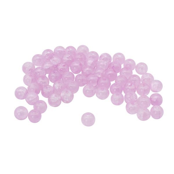 Бусины стекло ⌀6 мм, 59 шт, Нефритовое кракле, 6 лиловый, Astra&Craft, 1301131