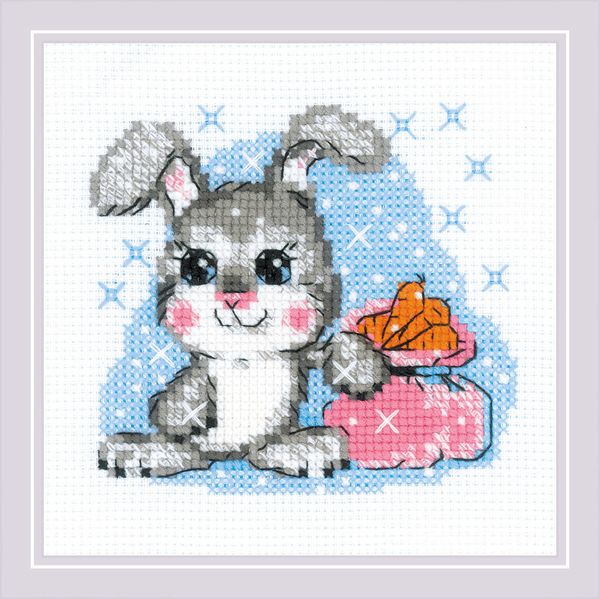 Набор для вышивания нитками Риолис, Морковка на счастье, 15х15 см