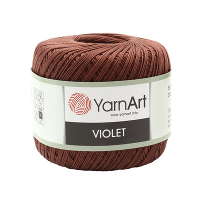 Пряжа YarnArt (ЯрнАрт) Violet / уп.6 мот. по 50 г, 282м, 0077 коричневый