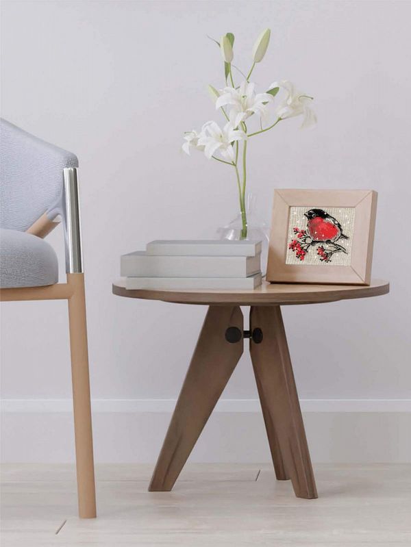 Набор для вышивания нитками Риолис, Зимний гость 10х10 см