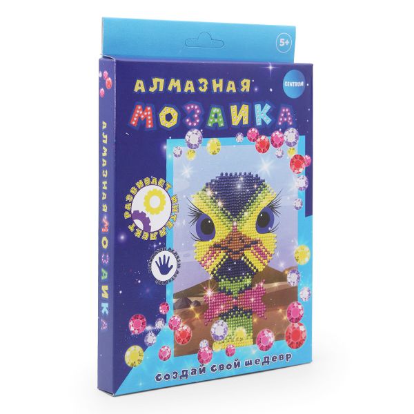 Алмазная (кристальная) мозаика Centrum, Страус, 20х15 см (частичное заполнение)