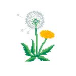 Набор для вышивания нитками Hobby&Pro Kids, Одуванчик 19х19см
