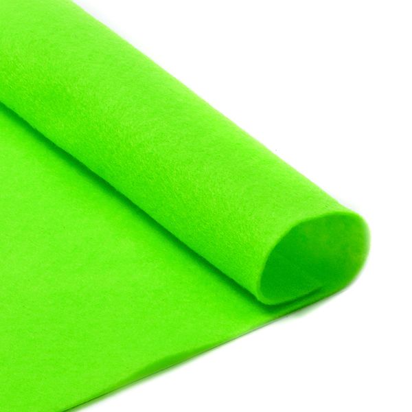 Фетр рулонный жесткий 1.0 мм, 100 см, рул. 1 метр, цв. 674 салатовый