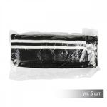 Подвяз (довяз) трикотажный 6.0х80 см, черный с белыми полосами, 100% п/э, 5 штук