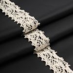 Кружево вязаное (тесьма) хлопковое 35 мм / 25 метров, рис.35.01.199 (суровый) С3749Г17
