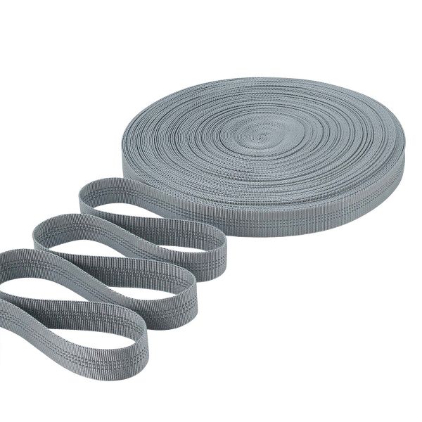 Стропа (ременная лента) 24 мм / 45.72 метра, [25.10 г/пог.м], со светоотражающими полосками, 04 серый, 3Al355