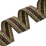 Лента (тесьма) жаккардовая 30.0 мм / 25±1 метров, х/б рис. 9871, черный/желтый/красный/зеленый, С3881Г17