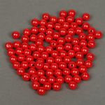 Бусины пластик (перламутр) ⌀10 мм, цв.058 красный, уп.500г (960 шт), Magic4Hobby