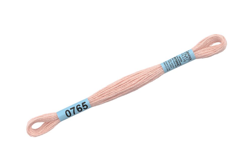 Мулине Gamma 100% хлопок, цв.0765 св.роз-бежевый, 24 мотка по 8 метров