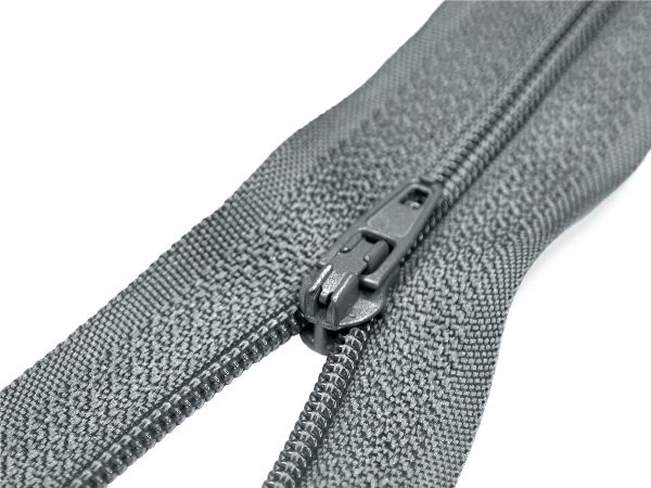 Молния спираль (витая) (цв.SBS) брючная Т3 (3 мм) 1 зам., н/раз., 20 см, автомат, S-243 серый, уп.100 шт