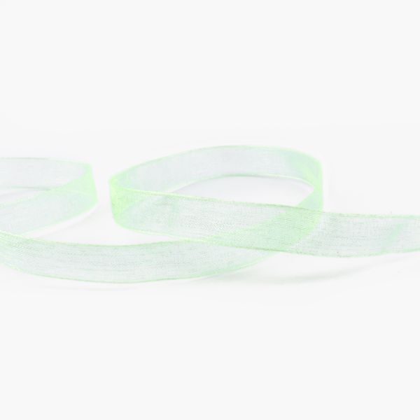 Лента капроновая (органза) 10.0 мм / 22.8±1 метра, 117 св.салатовый, Blitz OR-10