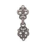 Крючки пришивные декоративные 59х20 мм, pewter, 6 шт