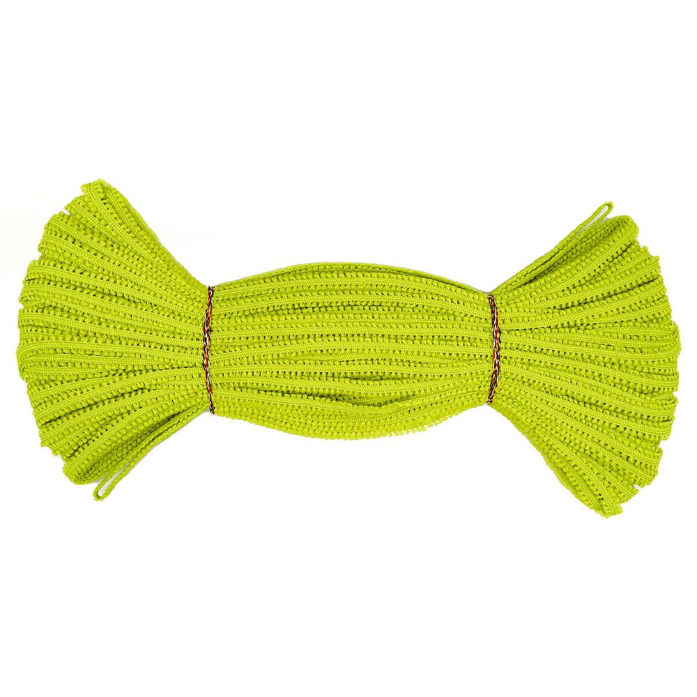 Шнур отделочный сороконожка ⌀5.0 мм / 30 метров, салатовый, С873