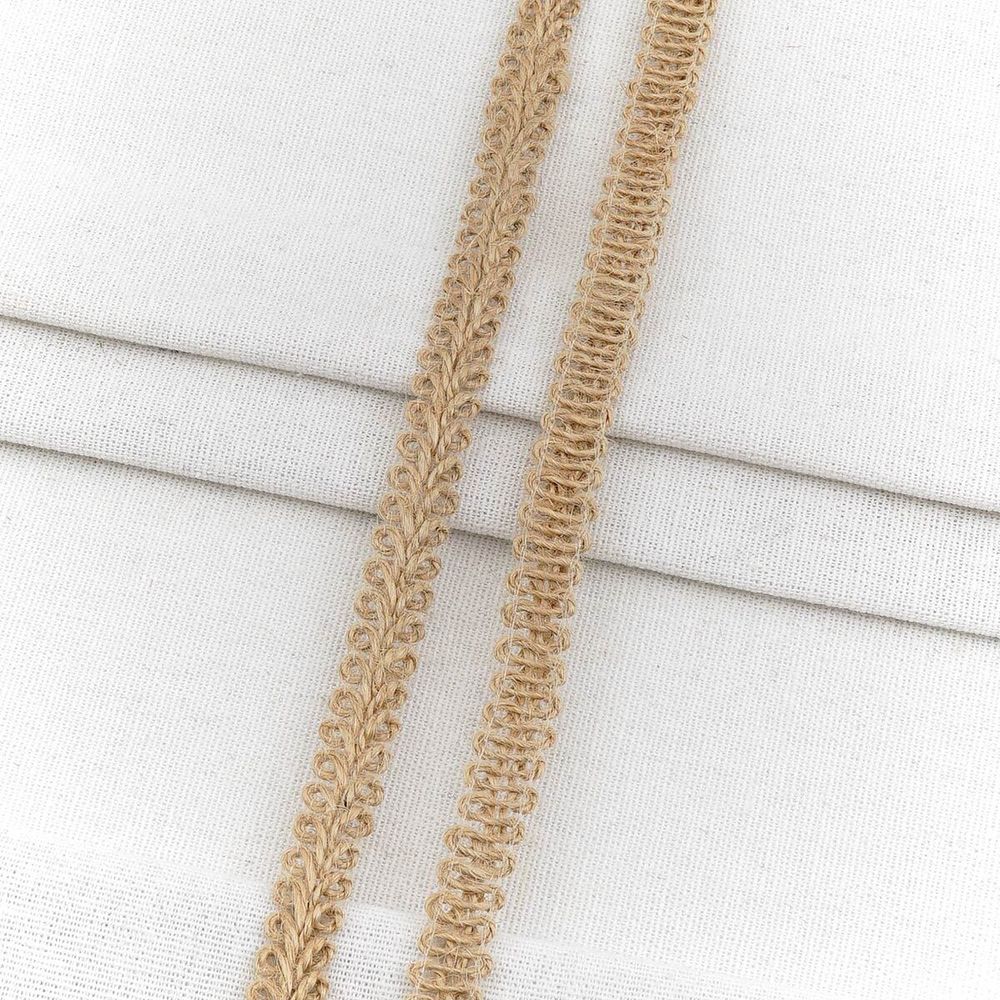 Тесьма отделочная джутовая 10 мм / 25 метров, 1-Н28, 23488