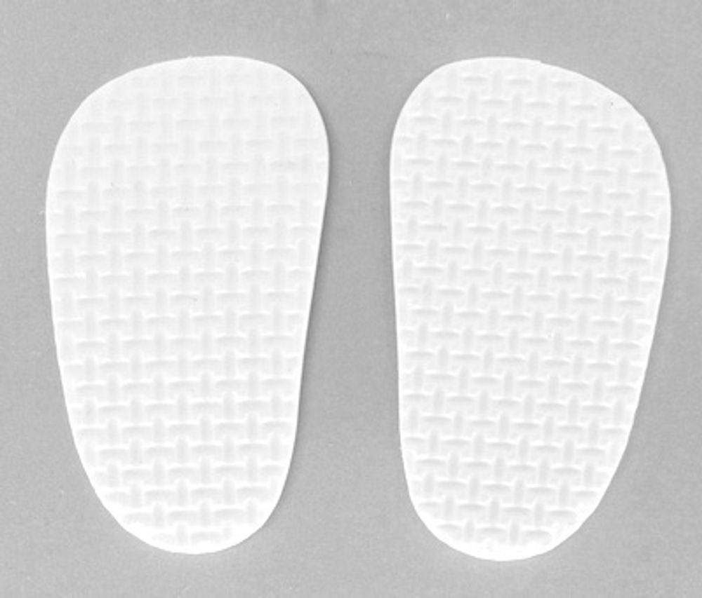 Подошва для изготовления обуви толщ. 4 мм, 4х7 см, арт.КЛ.25137, 1 пара белый