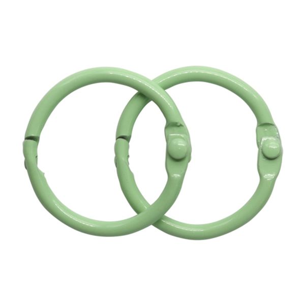 Кольца для альбомов пластик 2.5 см, 2 шт, светло-зеленый