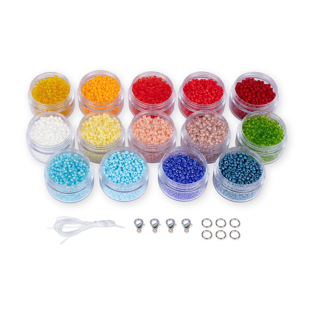 Набор бисера 10/0 (2.3 мм), 140 г, 14 цветов №01, GNK, Gamma