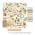 Бумага для скрапбукинга Еловый аромат 190 г/м², 30.5х30.5 см, 10 шт, 7 лист для вырезания, Mr.Painter PSR 2608