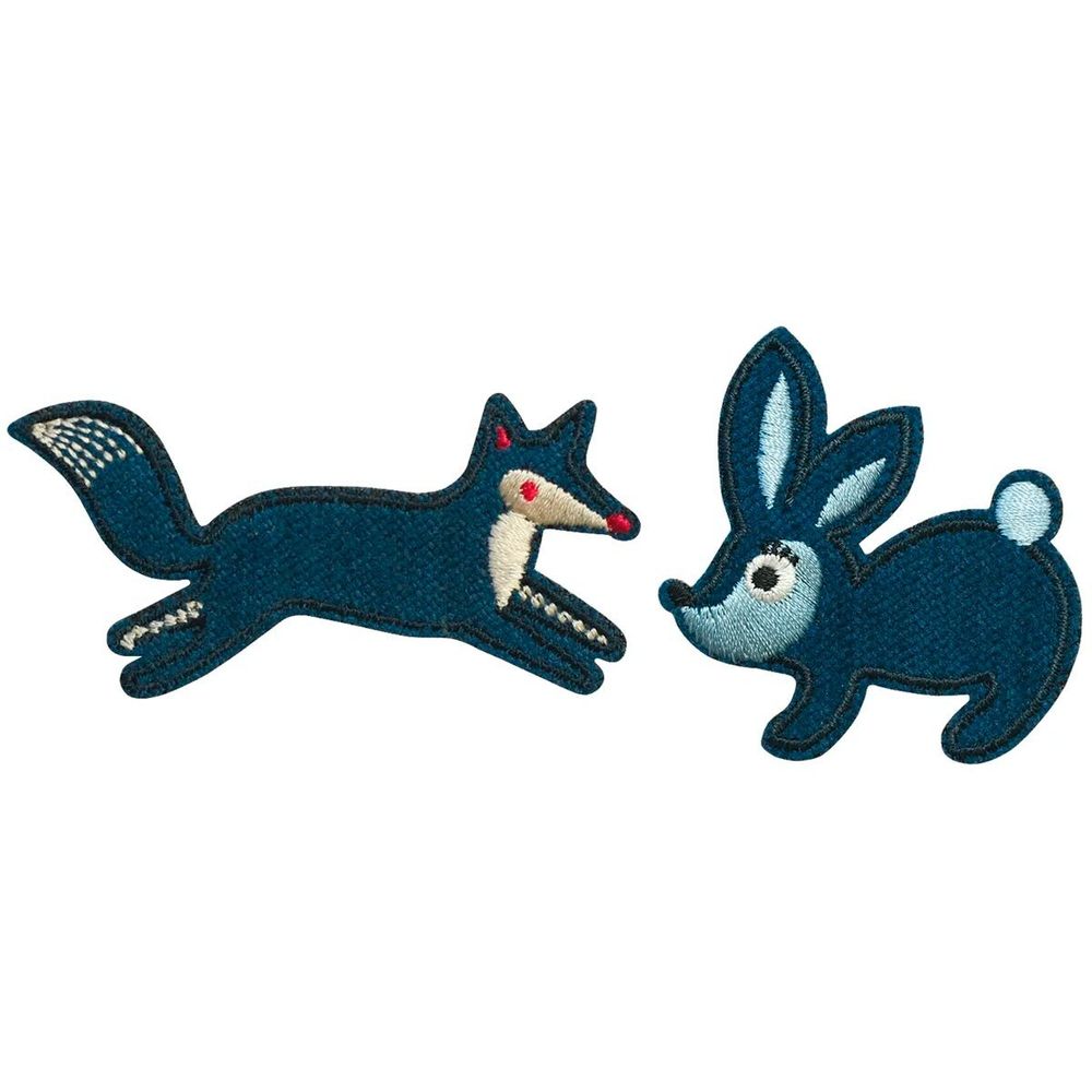 Термоаппликация лиса и заяц, синий цв. 2 шт. 924372 Prym