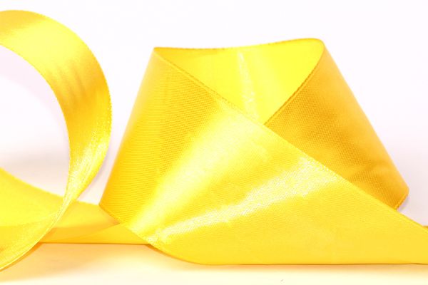 Лента атласная 1-сторонняя 50.0 мм / 33±2 метра, 128 желтый, Gamma