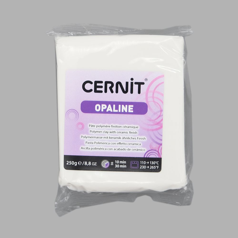 Полимерная глина запекаемая Cernit Opaline, 250 г, 010 белый