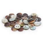 Пуговицы 2 прокола ракушка 16L (9мм) (Blue1 (синий1)), 50 шт