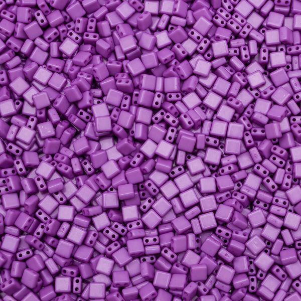 Бусины пластик 6х6х3 мм, 50 г, с двойным отверстием, плоский квадрат, 17 фиолетовый, Astra&Craft 7429