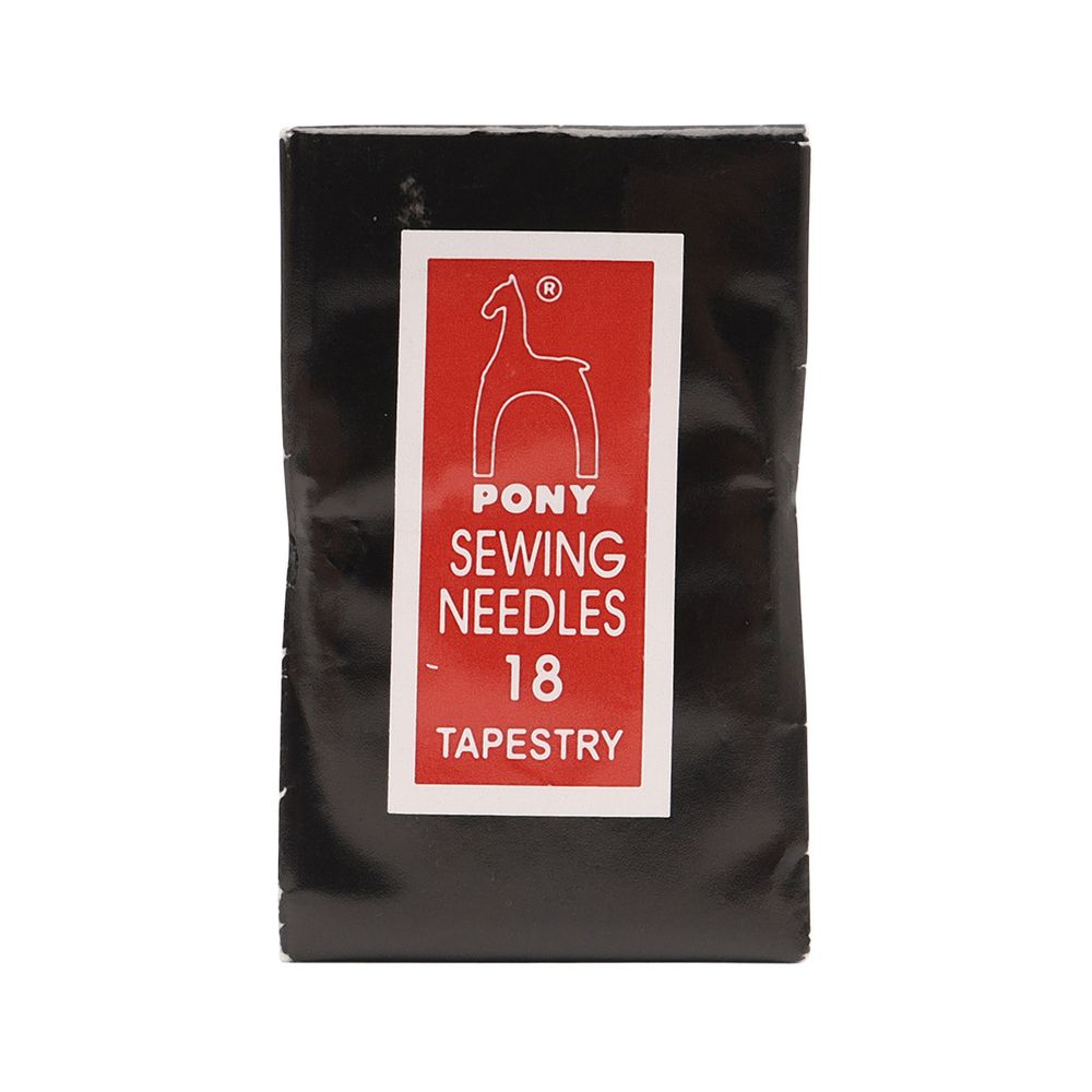 Иглы ручные гобеленовые с серебряным ушком Tapestry №18, 25 шт, PONY, 05106